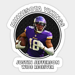 JUSTIN JEFFERSON - WR - MINNESOTA VIKINGS Sticker